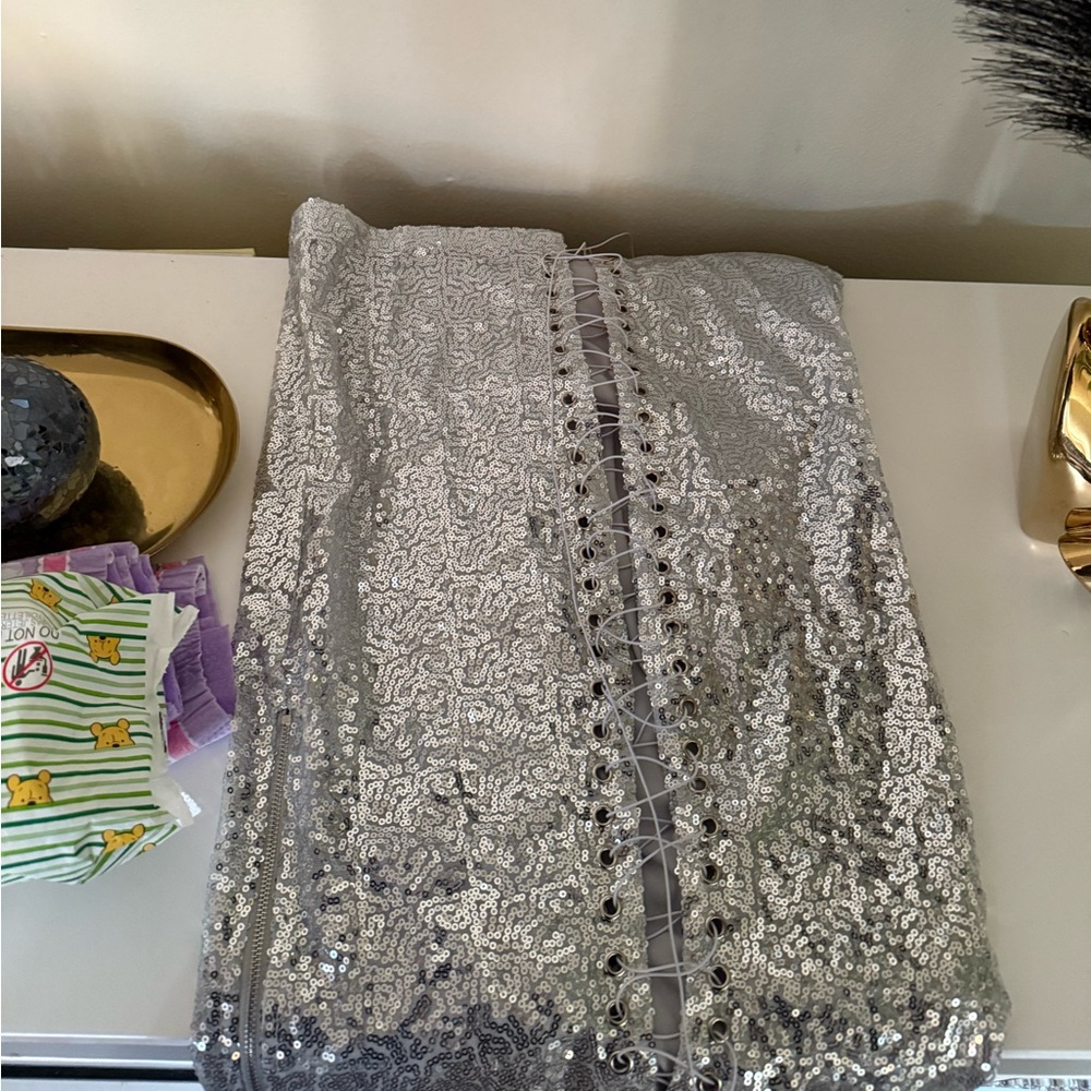 Sheer lace tie dress